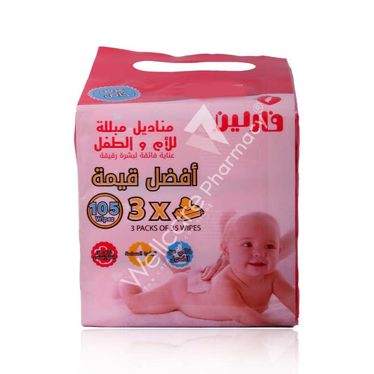 Farlin Baby Wet Wipes Value Pack 3X35 105'S Dt-005A