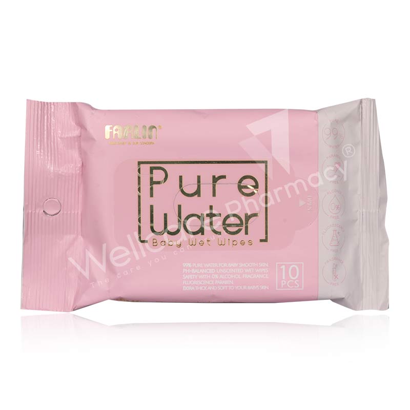 Farlin Pure Water Wet Wipes Pink 10'S Ce-20801-1B