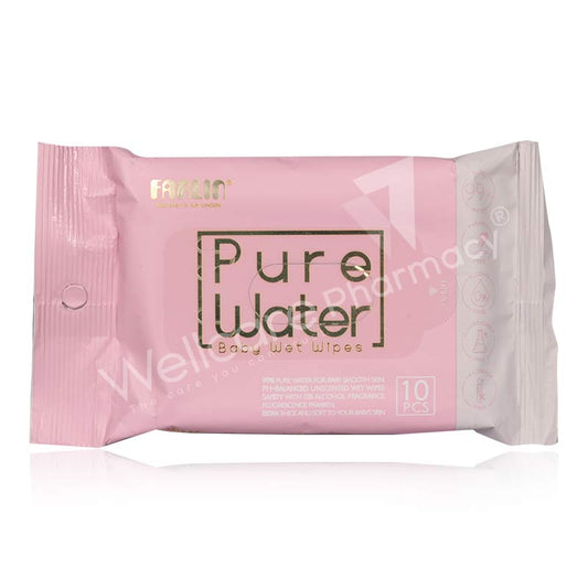 Farlin Pure Water Wet Wipes Pink 10'S Ce-20801-1B