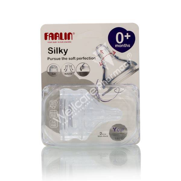Farlin Silky Nipple-Y For Wide Neck Bottle 2'S Ac-22004(Y)