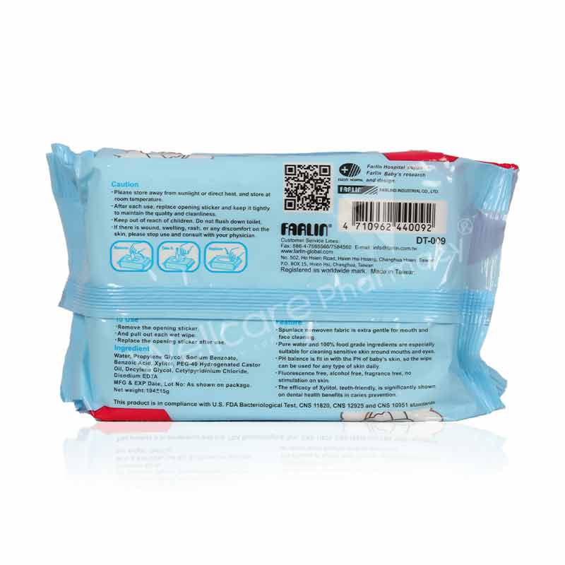 Farlin Wet Wipes For Hand & Mouth 30'S Dt-009