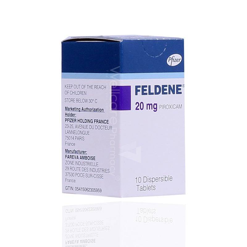 Feldene 20Mg Dispersible Tablets 10 S Wellcare Pharmacy feldene-20mg-dispersible-tablets-10-s-wellcare-pharmacy