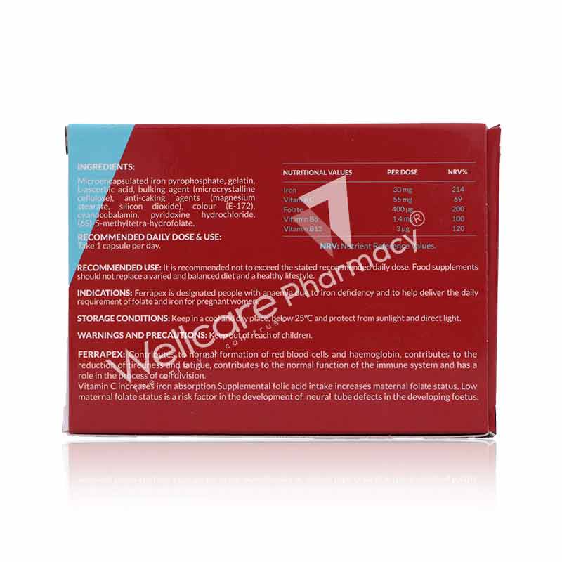 Ferrapex Capsules 30'S