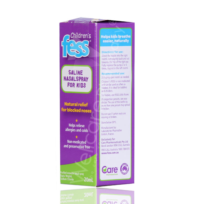 Fess Children's Saline Nasal Spray 20Ml