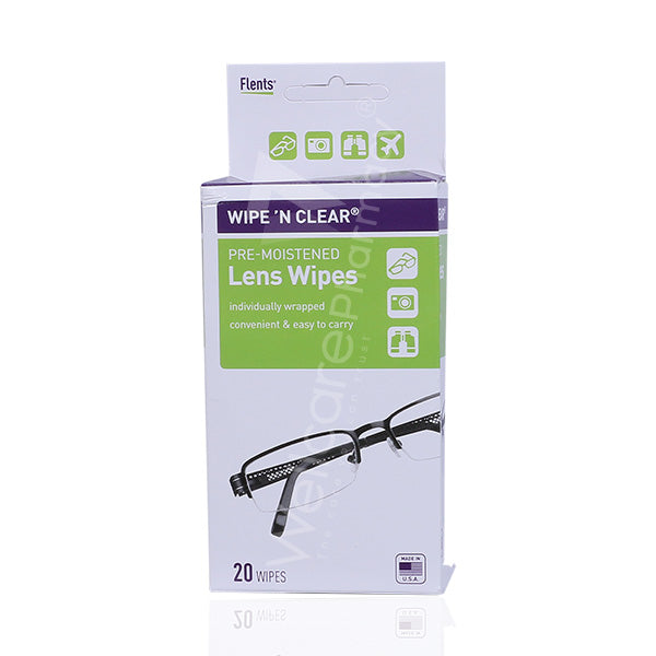 Flents Wipe N Clear Lens Wipes 20'S