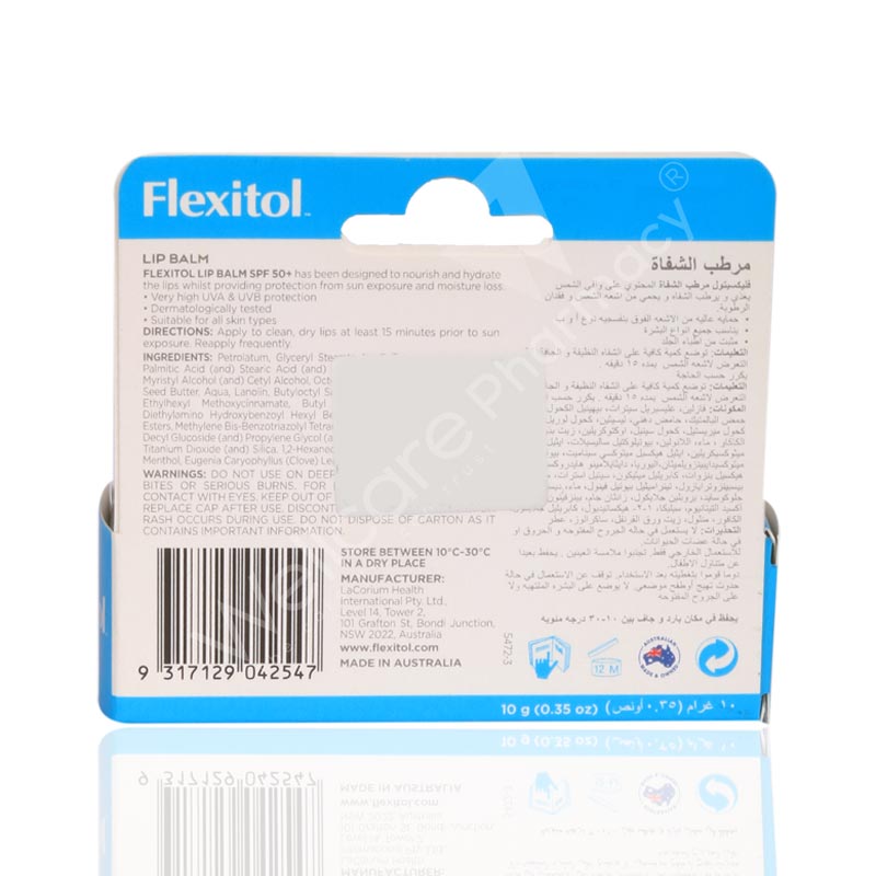 Flexitol Lip Balm Spf50+ 10g