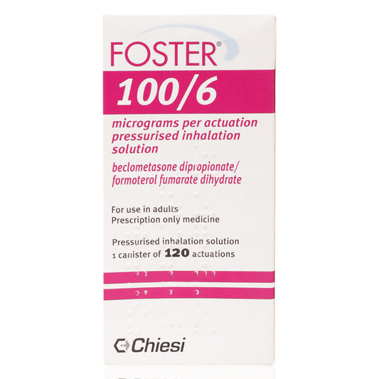 Foster 100/6Mcg Pressurised Inhalation Solution 120 Actuations