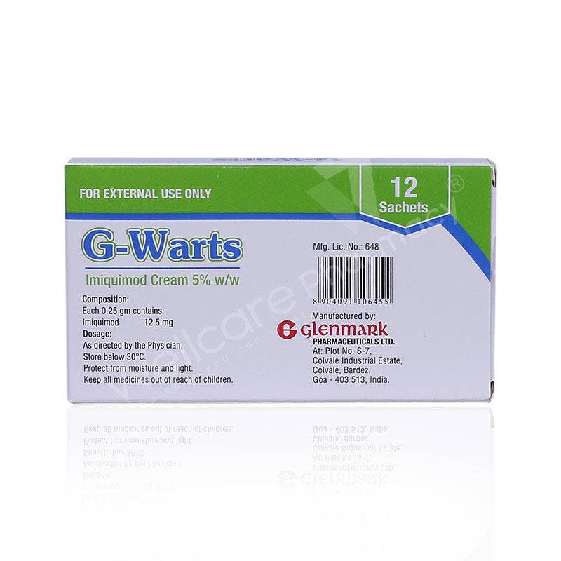 G-Warts Cream Sachets 12'S