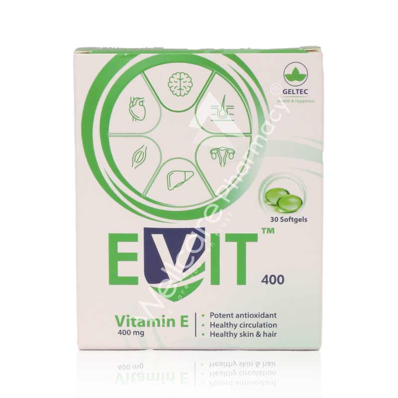 Geltec E-Vit 400Mg Capsules 30'S
