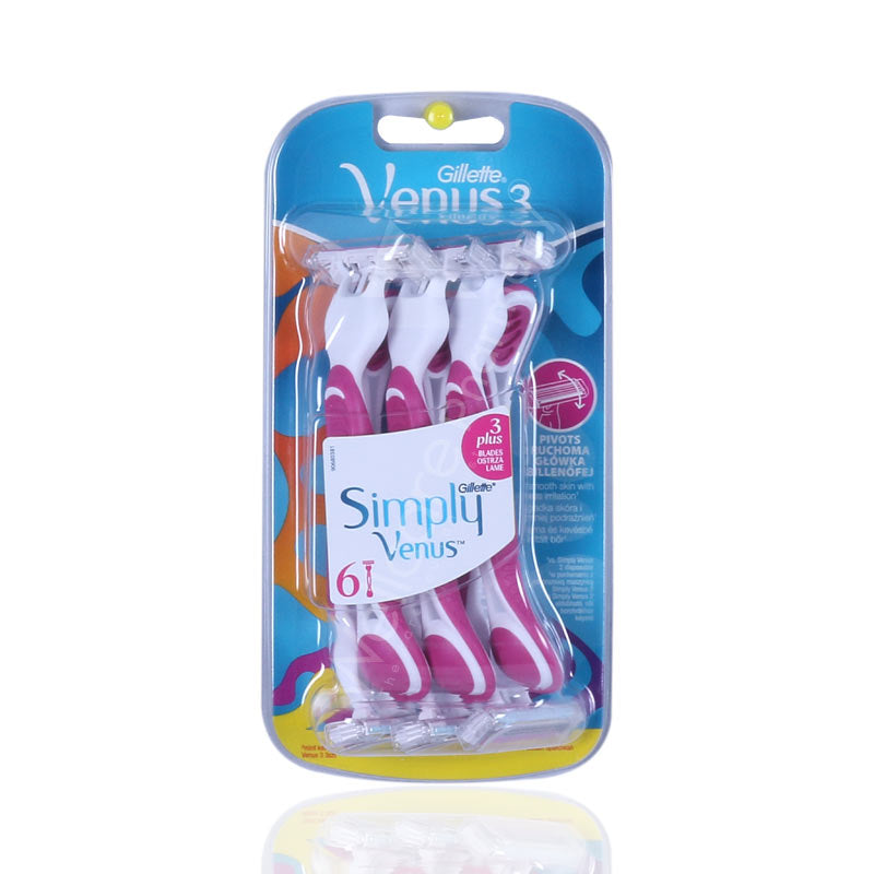 Gillette Simply Venus 3 Plus Pink 6'S
