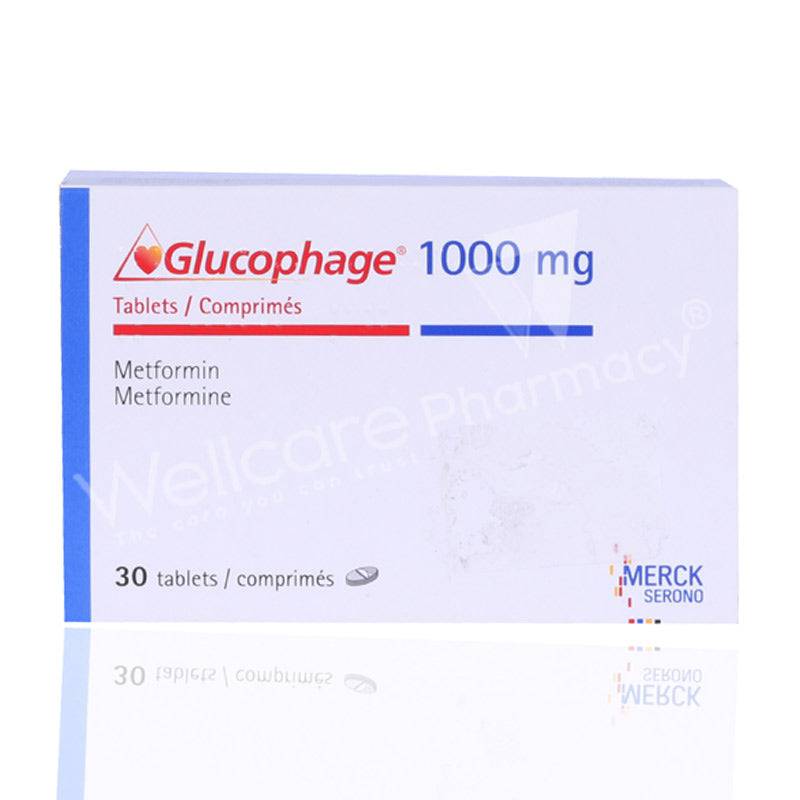 Glucophage 1000Mg Tablets 30'S - Wellcare Pharmacy