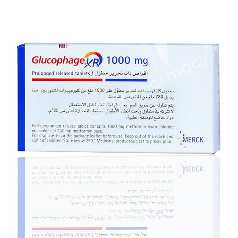 Glucophage Xr 1000Mg Tablets 30'S - Wellcare Pharmacy