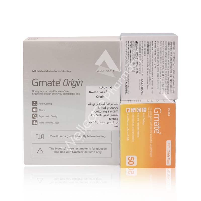 Gmate Blood Glucose Monitor 1'S +100test Strips +100lancets