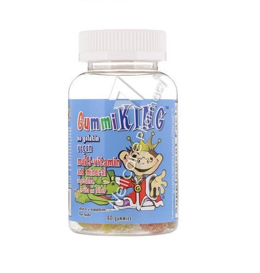Gummi King Multi Vitamin Vegan Fruits & Fiber Gummies 60'S