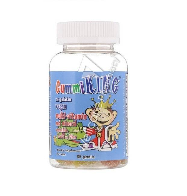 Gummi King Multi Vitamin Vegan Fruits & Fiber Gummies 60'S