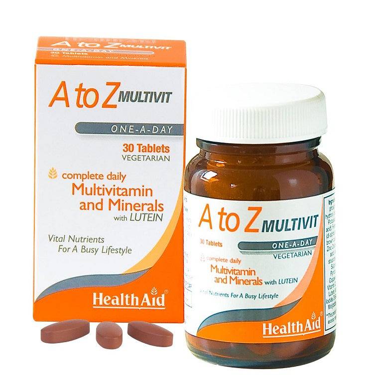 Health Aid A To Z Multivitamin Tablets 30'S - Wellcare Pharmacy