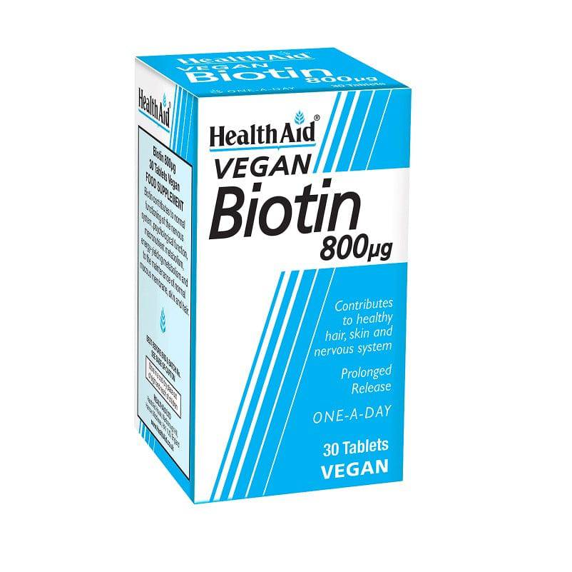 Health Aid Biotin 800Mcg Tablets 30'S - Wellcare Pharmacy