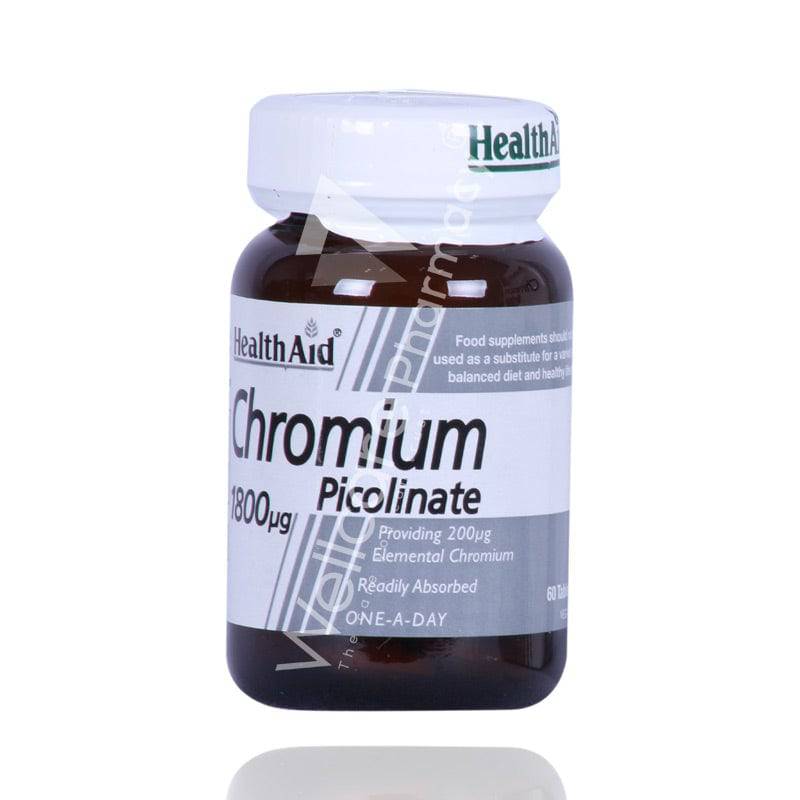 Health Aid Chromium Picolinate 1800Mcg 60'S - Wellcare Pharmacy