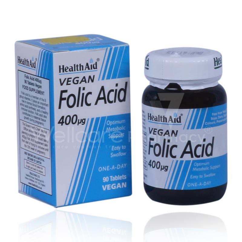 Health Aid Folic Acid 400Mcg 90 Tablets