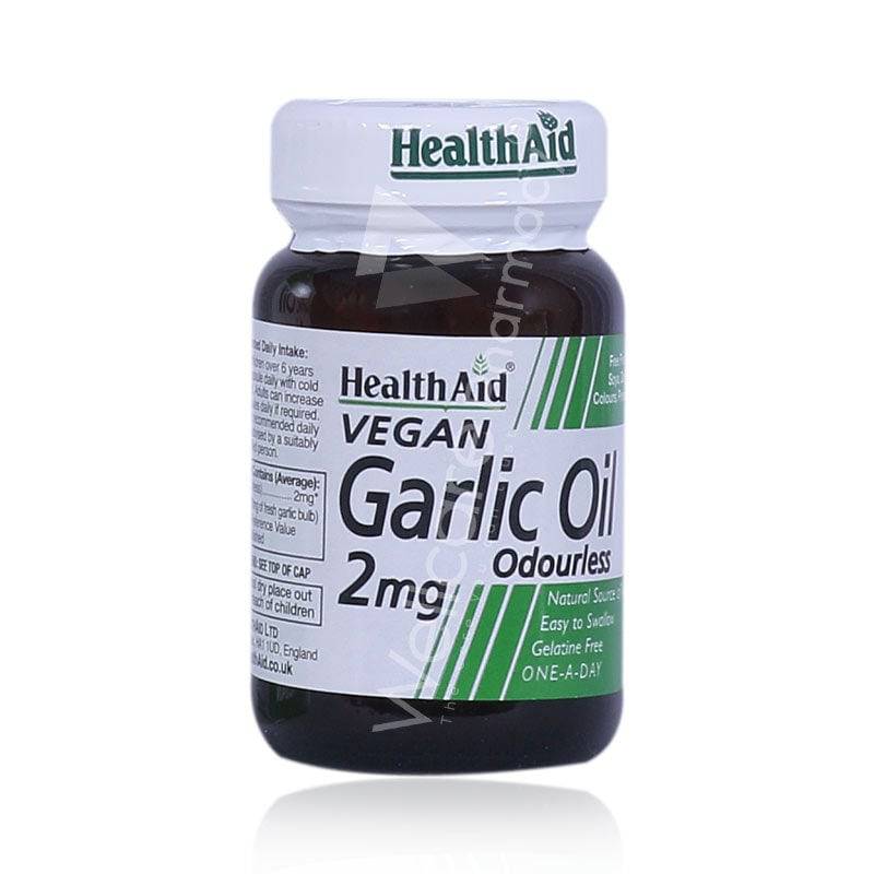 Health Aid Garlic Oil Odor Less 30 Capsules - Wellcare Pharmacy