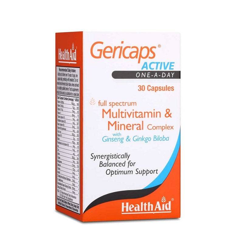 Health Aid Gericaps Active Capsules 30'S - Wellcare Pharmacy
