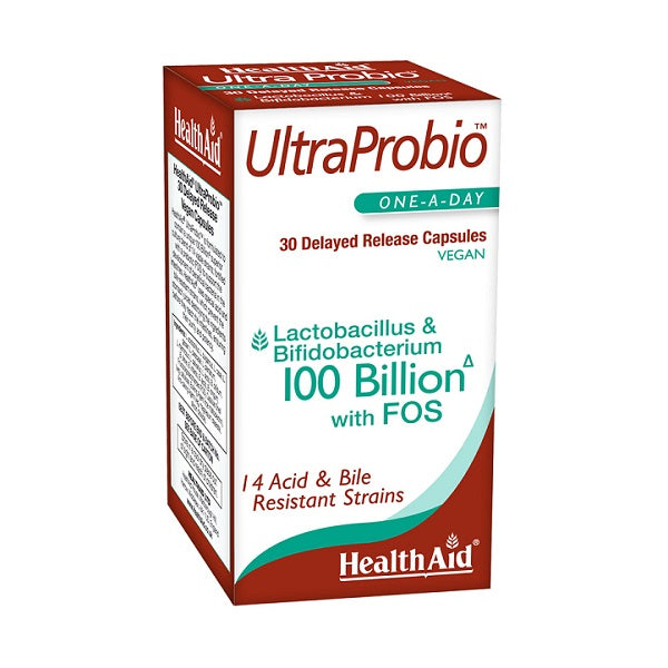 Health Aid Ultra Probio 100 Billion With Fos Delayed Release Capsules 30'S