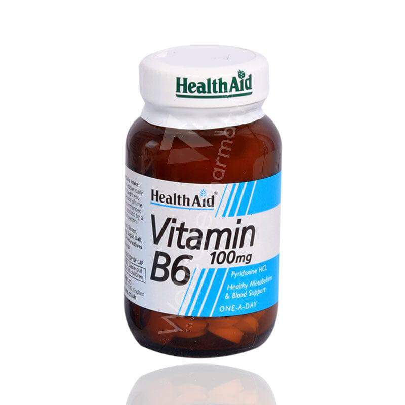 Health Aid Vitamin B6 100Mg Tablets 90'S - Wellcare Pharmacy