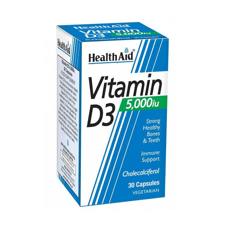 Health Aid Vitamin D3 5000Iu Capsules 30'S - Wellcare Pharmacy