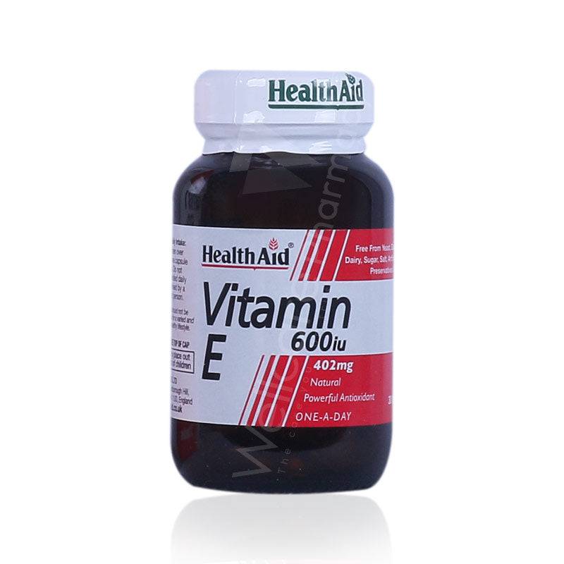 Health Aid Vitamin E 600Iu Capsules 30'S - Wellcare Pharmacy