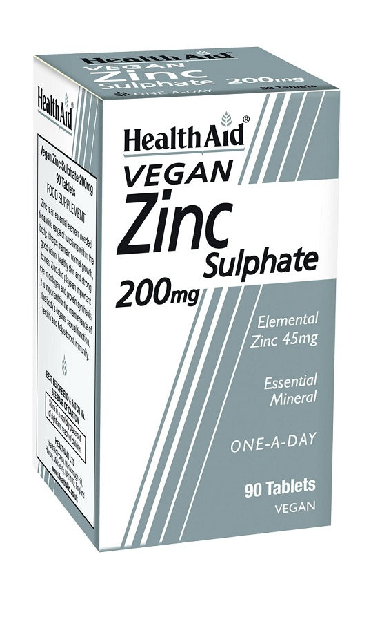 Health Aid Zinc Sulphate 200Mg Tablets 90'S