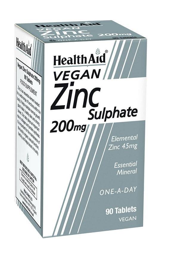 Health Aid Zinc Sulphate 200Mg Tablets 90'S - Wellcare Pharmacy
