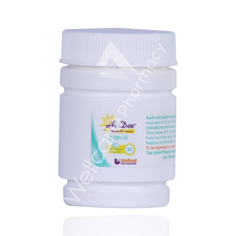 Hi Dee Vitamin D3 2000Iu Capsules 30'S - Wellcare Pharmacy