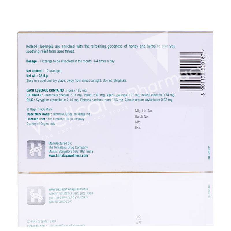 Himalaya Koflet H Ginger Throat Lozenges 12'S