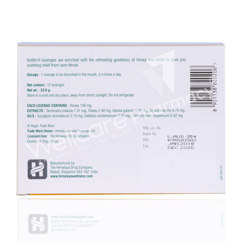 Himalaya Koflet-H Orange Throat Lozenges 12'S