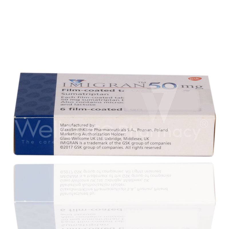Imigran 50Mg Tablets 6'S - Wellcare Pharmacy
