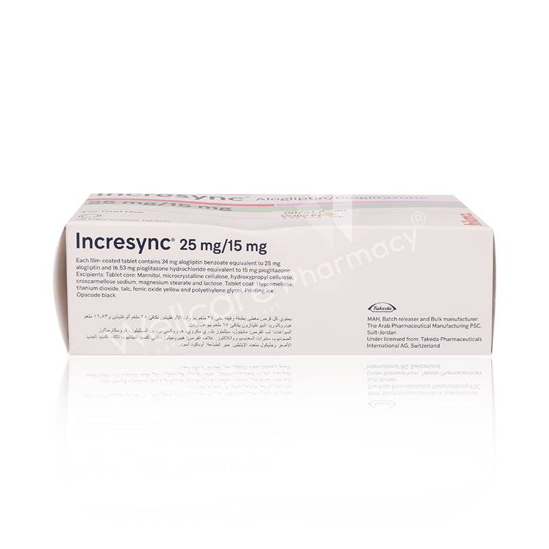 Incresync 25Mg/15Mg Tablets 28'S