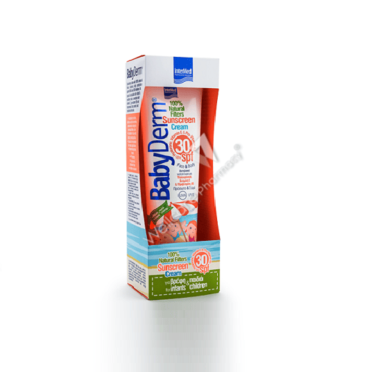 Intermed Babyderm Natural Filters Sunscreen Cream Spf30 300Ml