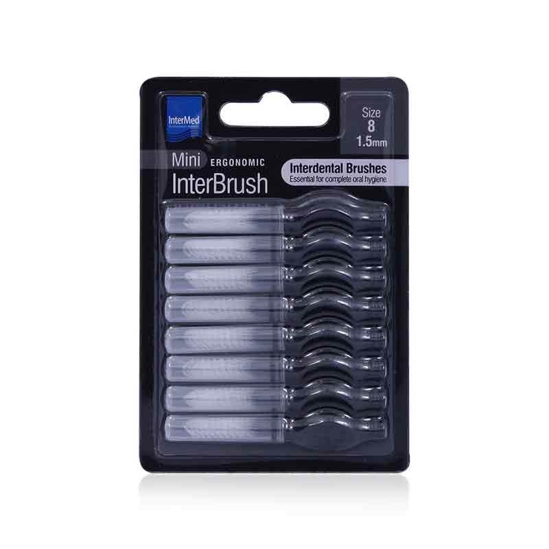 Intermed Ergonomic Interdental Brush Mini Size 1.5Mm 1 X 8'S