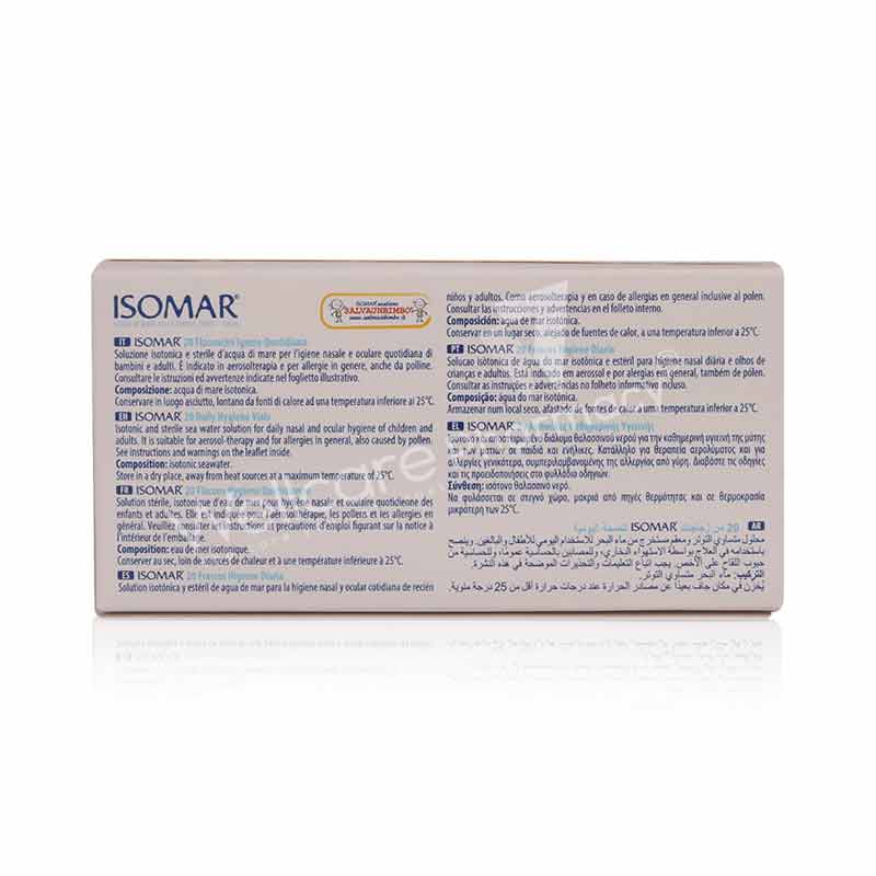 Isomar Vials For Daily Nose Eyes Hygiene 20X5ml-Ga17372