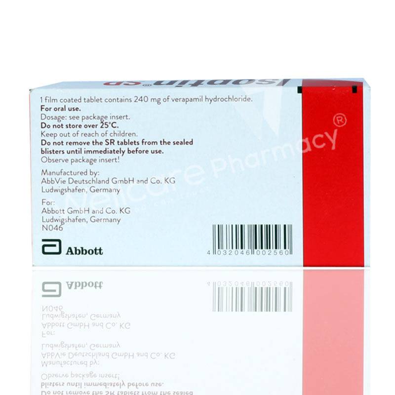 Isoptin Sr 240Mg Film Coated Tablets 20'S - Wellcare Pharmacy