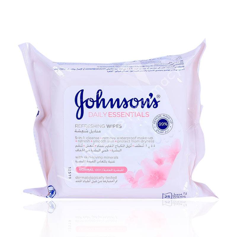 Johnson & Johnson Micellar Facial Wipes Normal Skin 25 - Wellcare Pharmacy