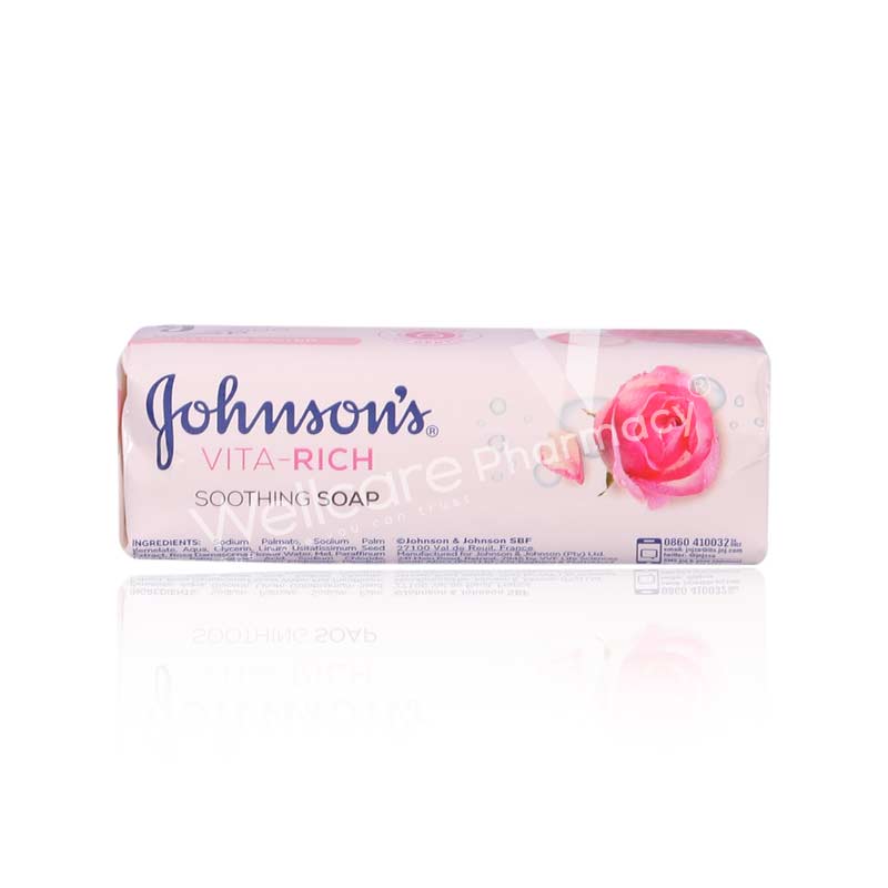 Johnsons Vitarich Smoothing With Rose Water Soap 175Gm