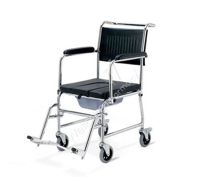 Kaiyang Ky695 Steel Commode Chair With Small Wheel - Wellcare Pharmacy