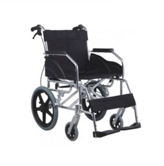 Wcp Ky(Ssc)867Lbj-46 Aluminium Wheel Chair-Black (Light Weight) - Wellcare Pharmacy