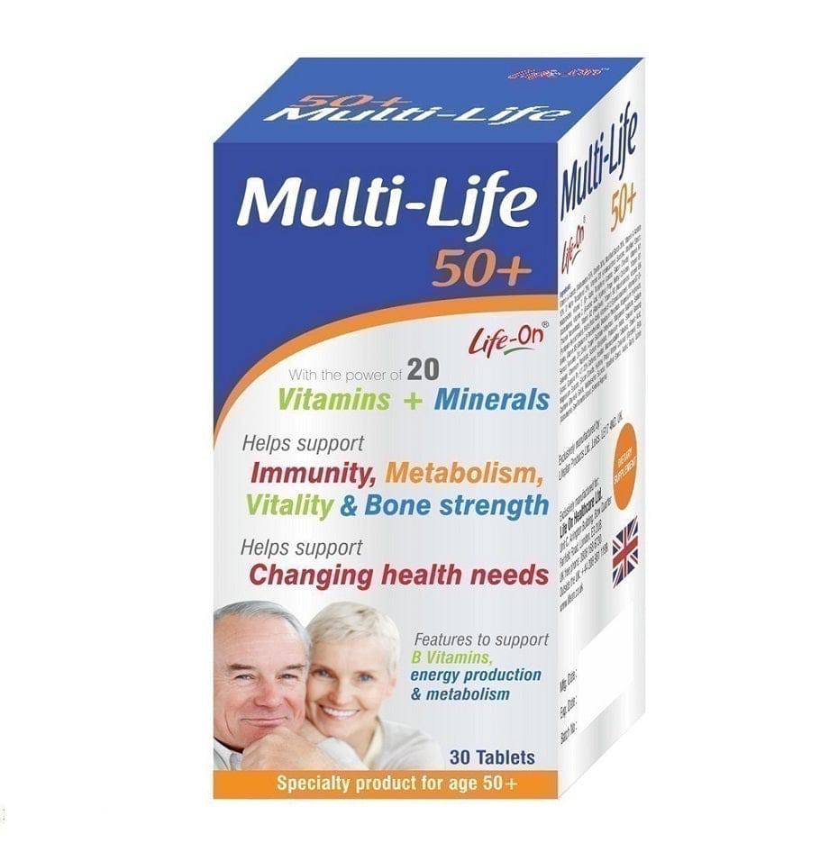 Life On Multi Life 50+ Vitamins And Mineral Tablets 30'S