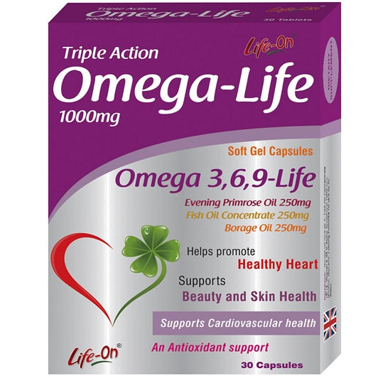 Life On Triple Action Omega Life 3,6,9 Capsules 30'S