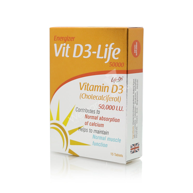 Life On Vit D3-Life 50,000 Iu Tablets 15'S