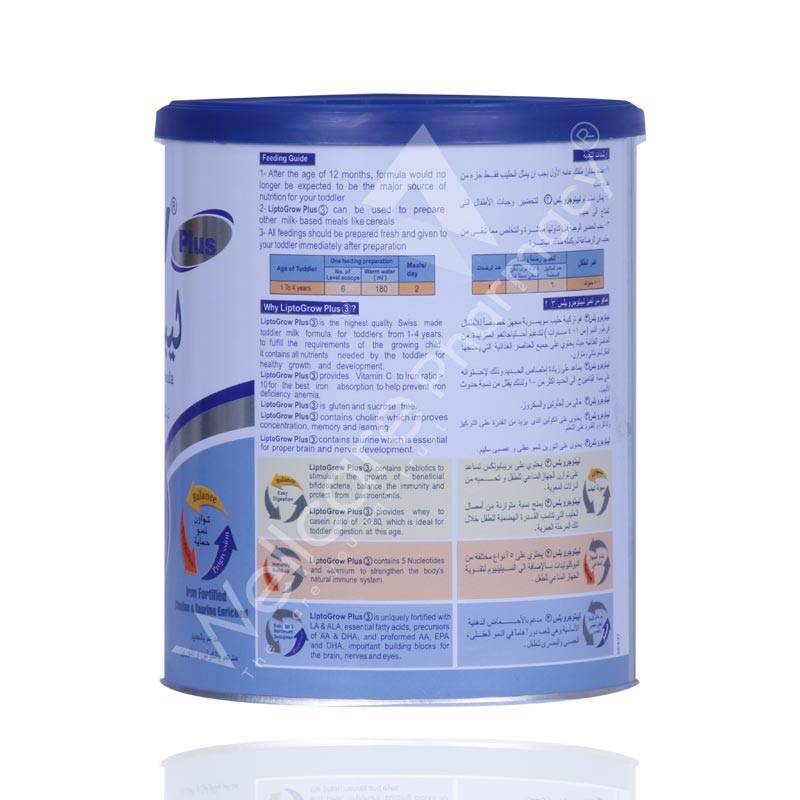 Liptogrow Plus 3 Milk Powder 400G - Wellcare Pharmacy