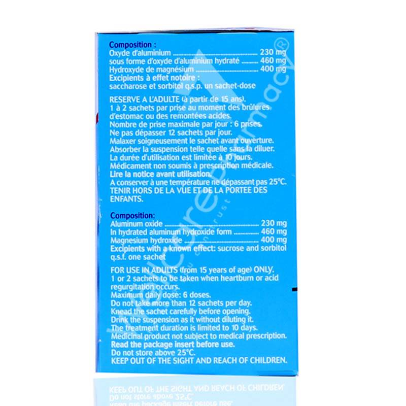 Maalox Suspension Sachets Lemon 20'S - Wellcare Pharmacy