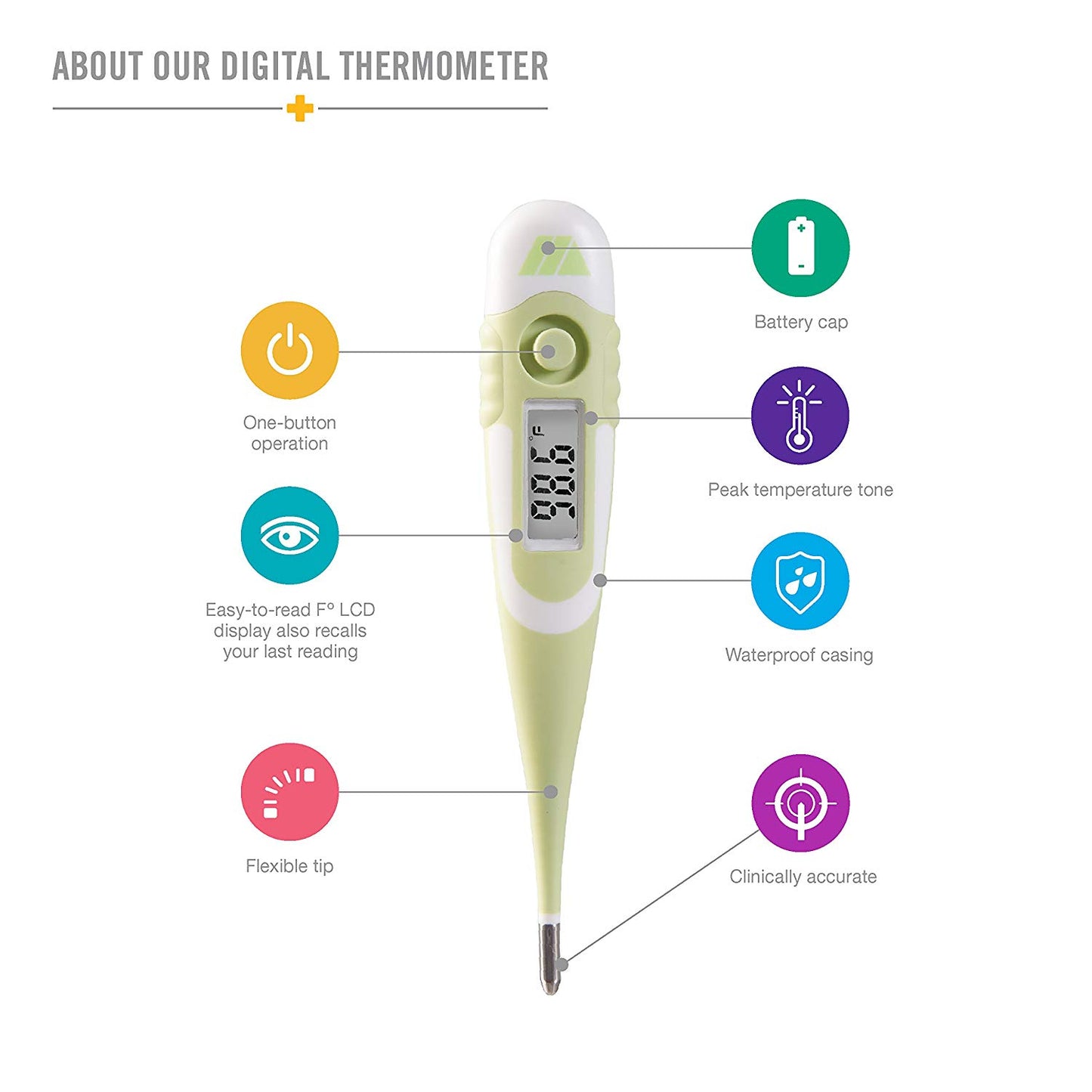 Mabis Mt418 Rigid Tip Digital Thermometer